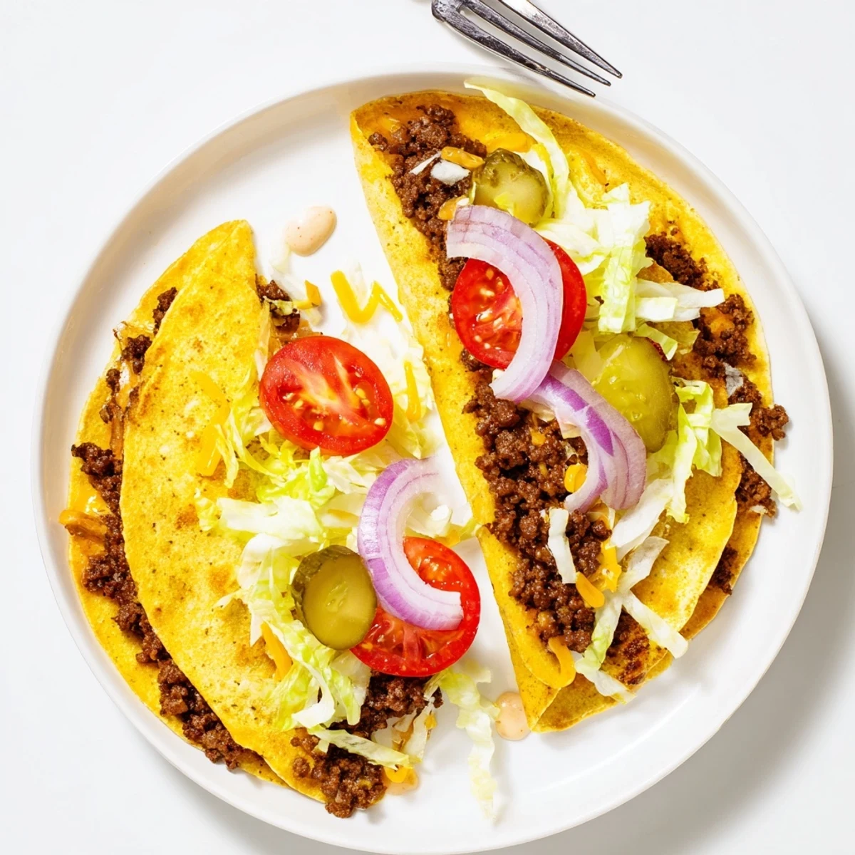 Golden crispy Smashburger Quesadillas cut into wedges revealing juicy beef and melted cheddar inside