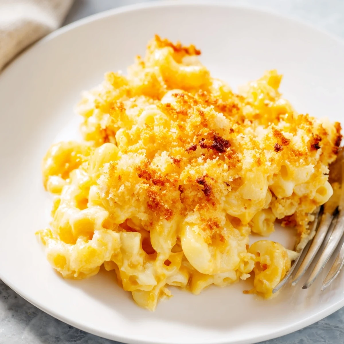 Creamy Three Cheese Baked Macaroni