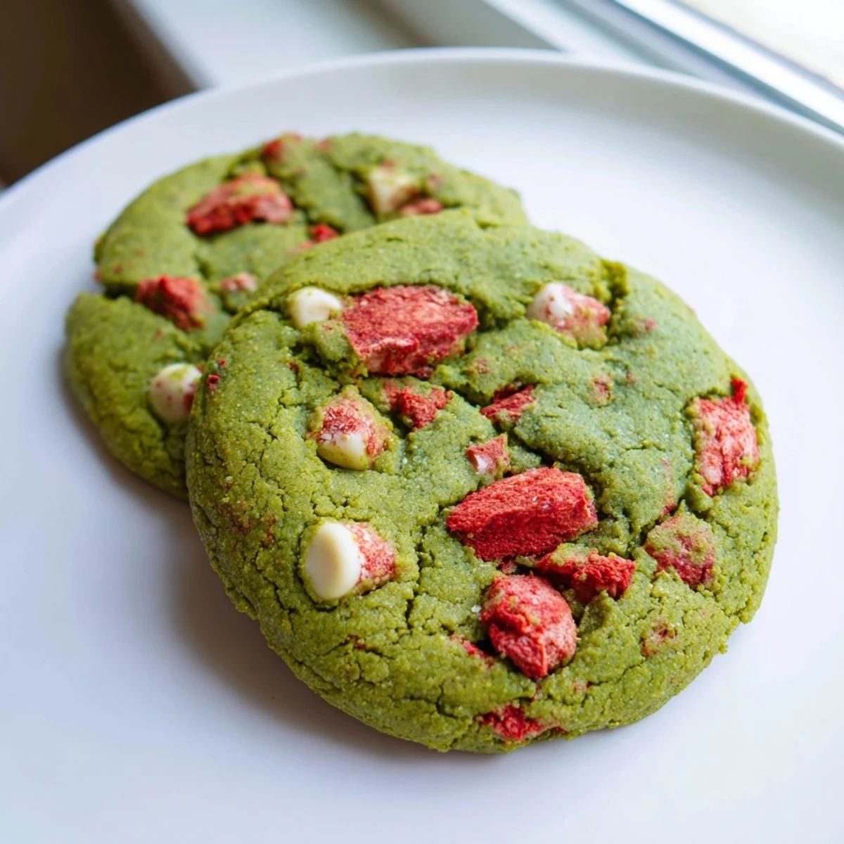 Strawberry Matcha Cookies