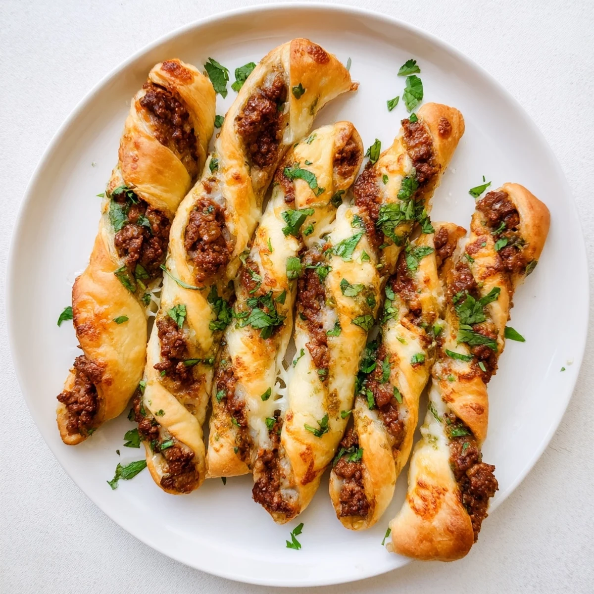 Warm Tex-Mex cheesy taco sticks ready for dipping with salsa or guacamole