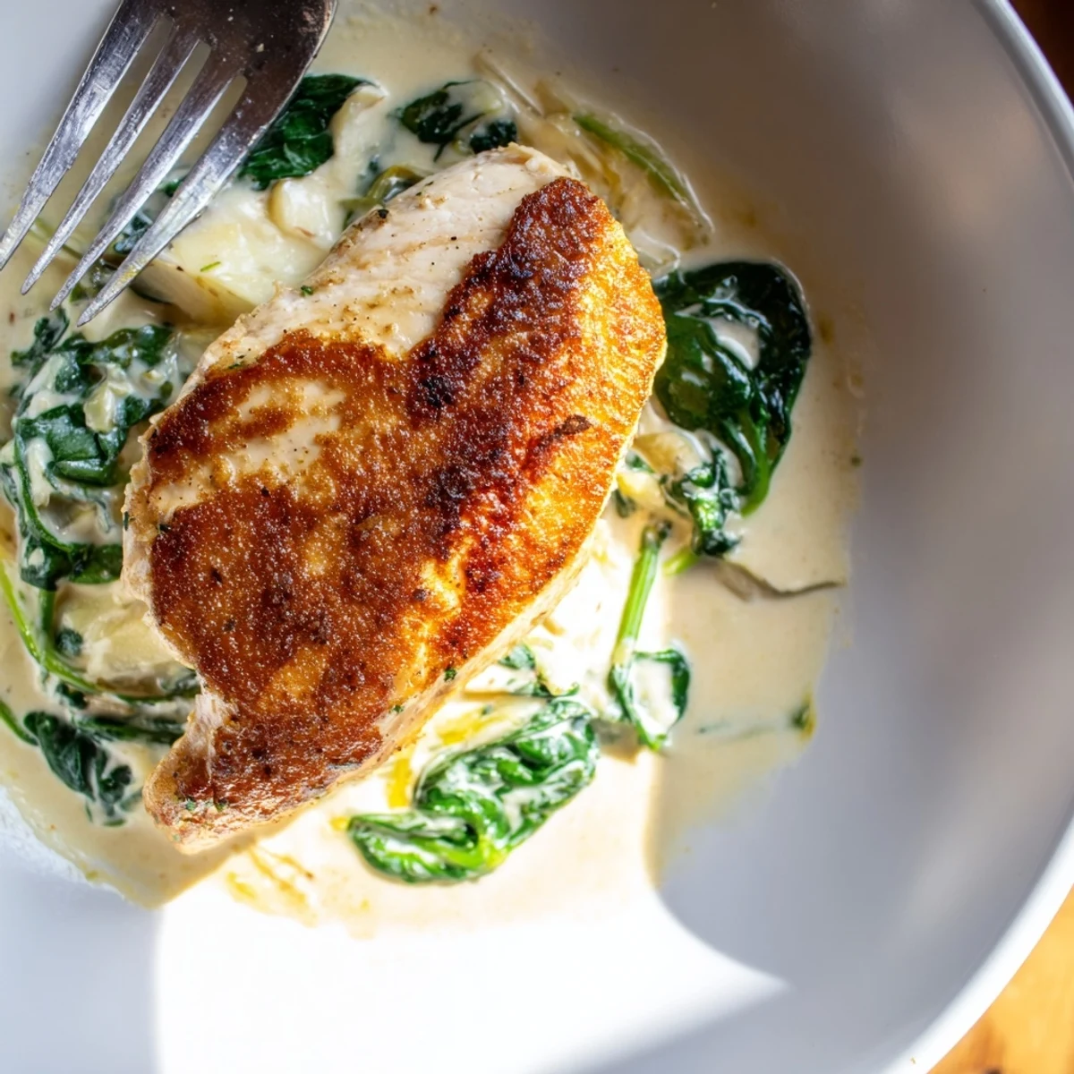 Lemon Parmesan Spinach Chicken