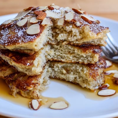 Almond Croissant Protein Pancakes