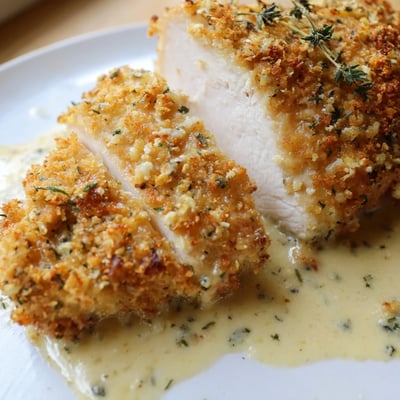 Crispy Parmesan Chicken Garlic Sauce