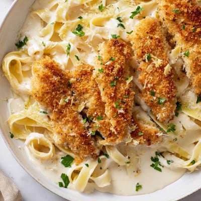 Crispy Chicken Alfredo